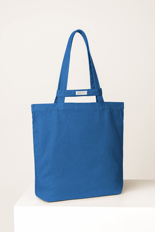 heavy cotton tote bag pusstiera color classic blue